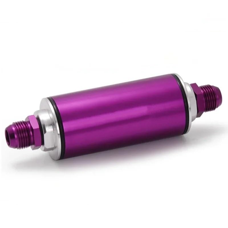 Filtro Carburante Filtro benzina in linea universale per carburante in alluminio da 100 micron 8,6 mm per bagagliaio per auto EP-OF 86 Filtro del gas(AN10 PURPLE)