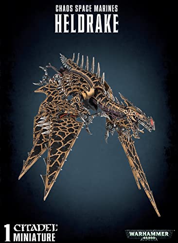 Games Workshop Warhammer 40k - Space Marine du Chaos Heldrake 99120102090 Noir