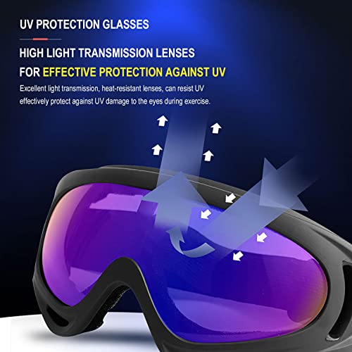 Immoono 10 Packs Motorcycle Accessories, 5Pcs Dirt Bike Ski Goggles Dustproof Windproof Safety Glasses And 5Pcs Face Masks #TOP2