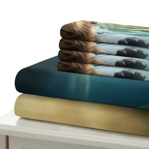 Couette loutre 3D microfibre de qualité supérieure parure de lit - 6