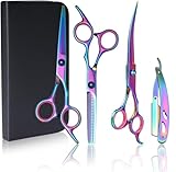 Namoat Tesoura Profissional Cabeleireiro, Tesoura De Cabelo, Tesoura De Cortar Cabelo, Kit Barbeiro Colorido