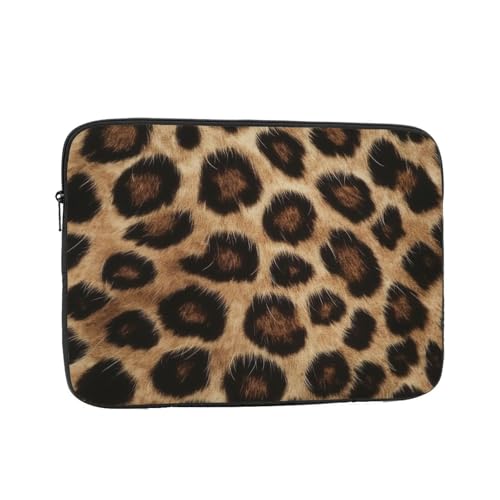 Housse PC 13 pouces motif léopard étui de protection léger ordinateur