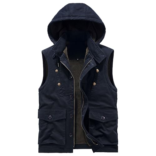 Veste zippée homme avec col montant en laine isolante pour hiver