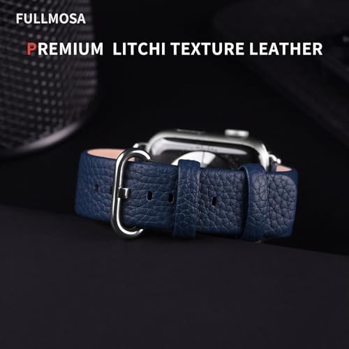 Image of Fullmosa Leather Band Compatible with Apple Watch Band 42mm 44mm 45mm 46mm 49mm, Genuine Leather Replacement Strap for iWatch Ultra3 /2 /1 SE3 /2 /1 Series 11 10 9 8 7 6 SE 5 4 3