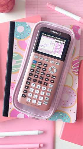 TI-84 Plus CE Graphing Calculator Texas Instruments, Rose Curve Gold - image 8