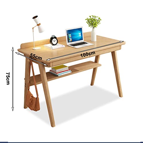 Bureau d'ordinateur en bois massif table d'étude élégante avec chaise - 3