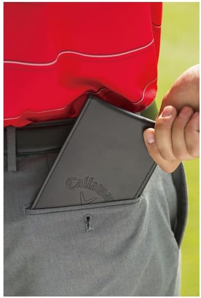 Callaway Golf Vertical Faux Leather Scorecard Holder Black