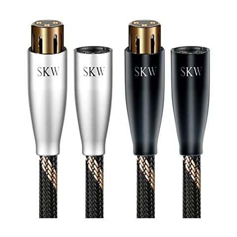 SKW A Pair Balanced XLR Male to XLR Female 3 PIN Microphone Cable 3.2ft/1M (2 Cable) Cover