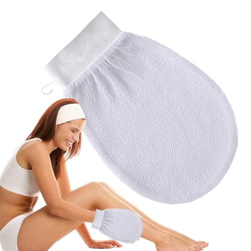 Shower Gloves | Temple Spring Glove | Self Tanner Remover Gloves | Fiber Viscose Mitts | Flexible Exfoliator Tool to Cleanse Dead or Dry Skin for Dead Skin And Fake Tan Removal
