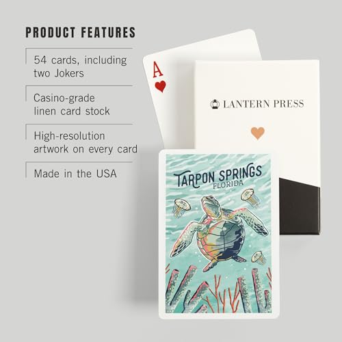 Baraja de 52 cartas Poker Tarpon Springs Florida miniatura 3