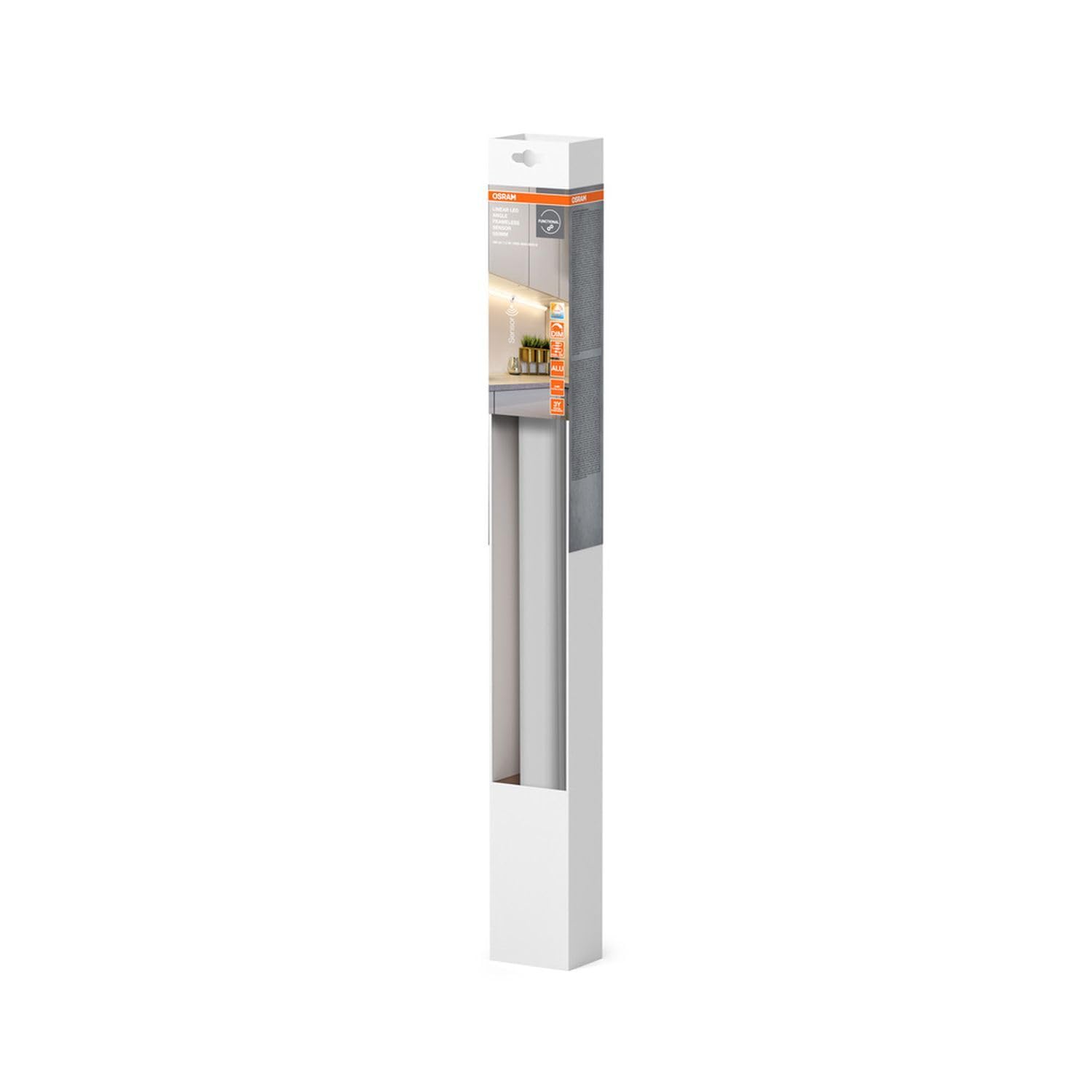 Licht-Erlebnisse LED Unterbauleuchte mit Bewegungsmelder Aluminium Metall Weiß 3000/4000/6500 K CCT dimmbar Küche Arbeitszimmer Flur Treppe B:55cm Wandlampe Büro