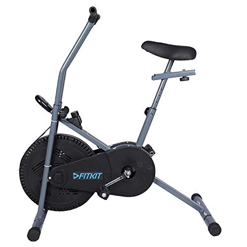 Image of Fitkit FK600 Steel Airbike with Free Diet Plan (Black /Grey)