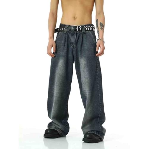 2k Jeans Men's Straight Leg Jeans Men's Jeans Loose Jeans Gothic Hip-hop Jeans3