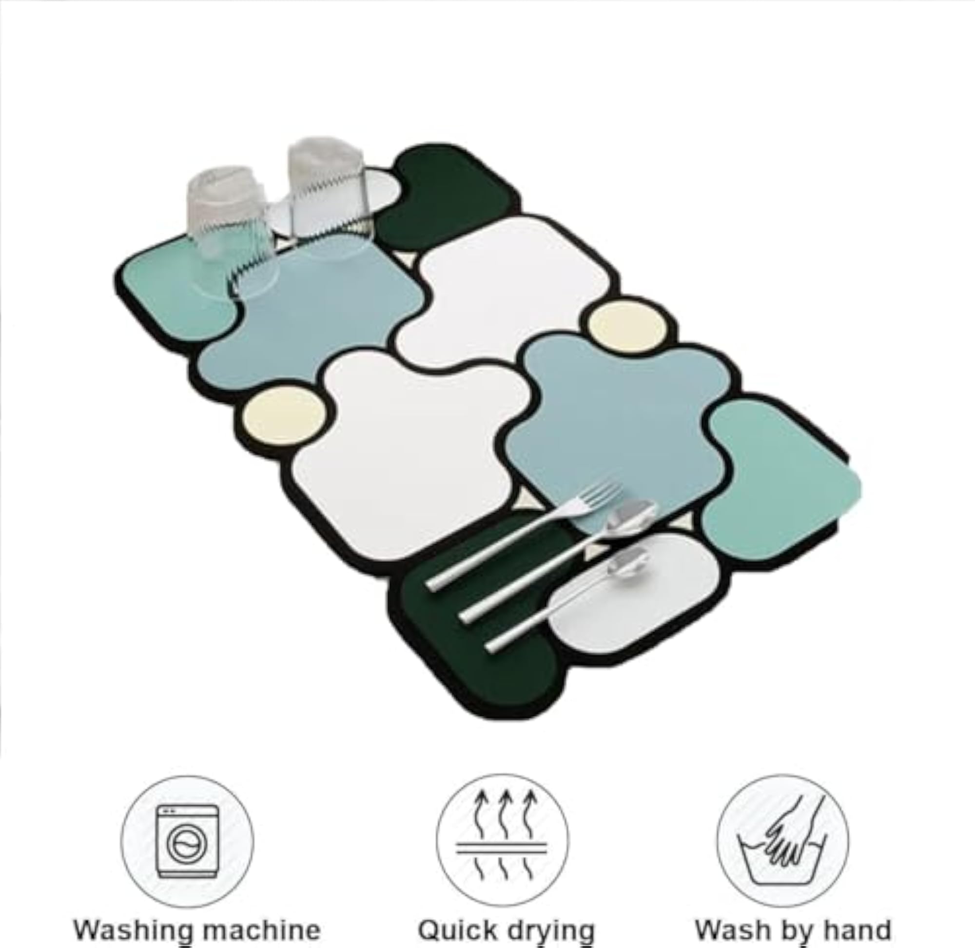 Bathroom Door Puzzle 5D Mat, Multicolor, 40 * 60cm