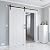 COSHOMER 36in x 80in MDF Sliding Barn Door with 6.6ft Barn Door Hardware Kit & Handle, Pre-Drilled Holes Easy Assembly -Solid Wood Slab Inside Covered with Water-Proof PVC Surface, White, H-Frame