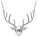 Elk Necklaces Austrian Crystal Act the Role Ofing Is Tasted a Woman's Valentines Gift Antlers Clavicle Chain Necklace Milu Deer