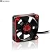 Chanmoo RC Car Metal Motor Cooling Fan 25mm 30mm 35mm 40mm 50mm RC Heatsink 28000RPM ESC Cooling Fans Red-Black Fit for 1/8 1/10 1/12 Scale RC Car 540 550 Brushless OR Brushed Motors (50mm)