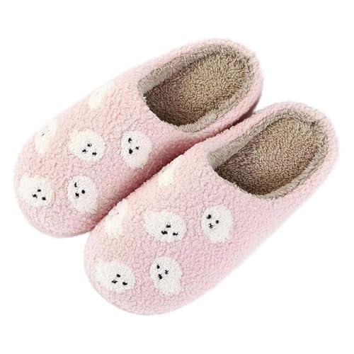 Cartoon Slippers for Womens Mens Cute Cozy Plush Warm Slip-on House Shoes Comfortable Non-Slip Home Slides Cotton Slipper for Indoor and Outdoor Couple Slippers