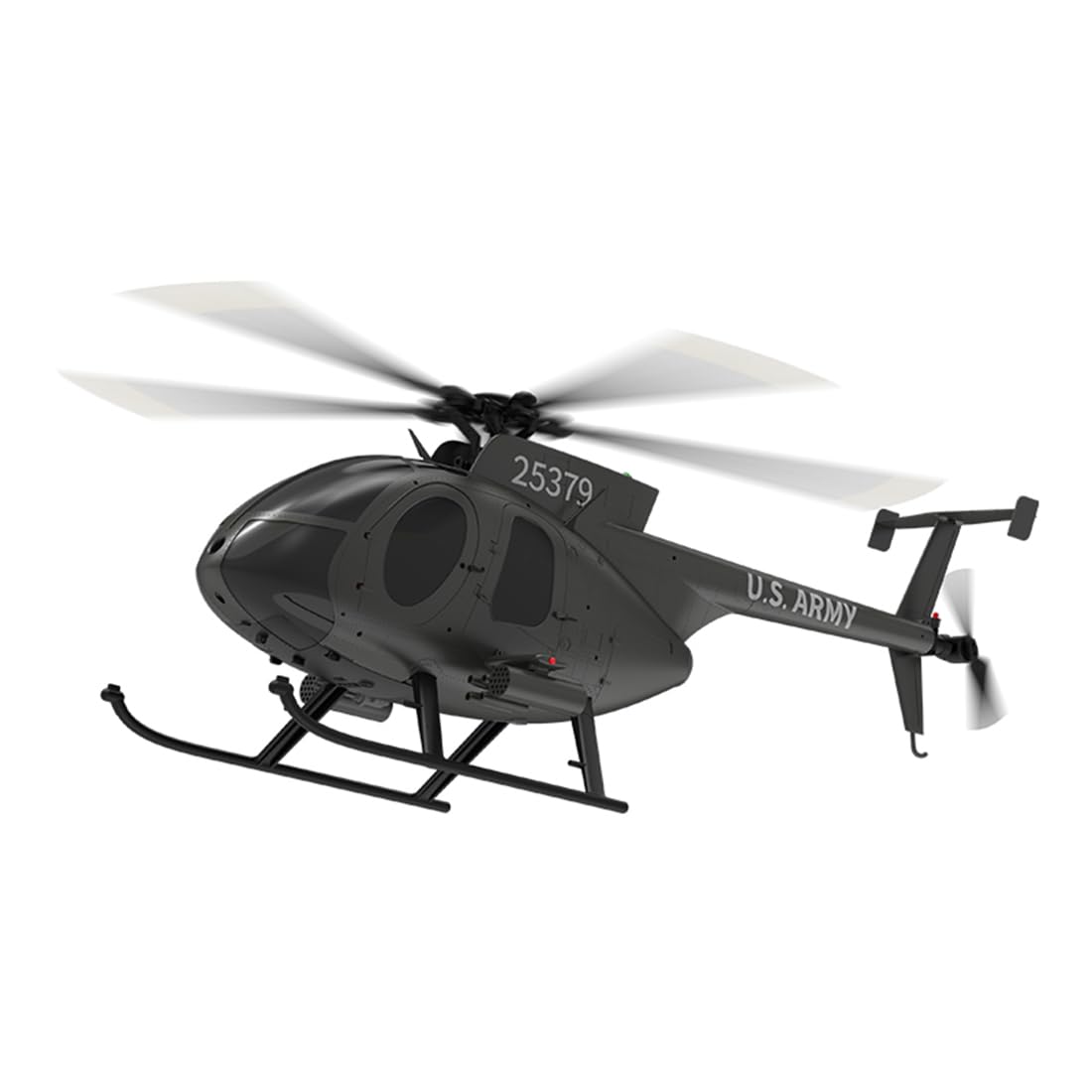 F119S MD500 RC Hubschrauber, 1/16 250 Klasse Ferngesteuertes Helicopter, 2.4G 9CH RC Kleiner Vogel Militär Hubschrauber Spielzeug Geschenk für Erwachsene - RTF