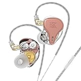 KZ x HBB DQ6S in-Ear Monitors Made for Music Lovers Wired Headset/Headphones Detachable Earphone HiFi Noise-canceling Earbuds (Rose Gold(with mic))
