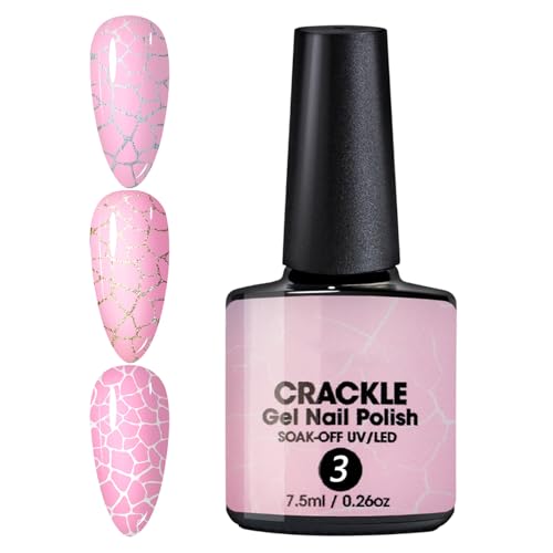 Esmalte De Uñas De Secado Rápido, Esmalte De Uñas Crujido - Aceite De De Moda | Elegante Aceite De Textura Agrietada Con Estilo, Para Uso En El Salón Y Hogar