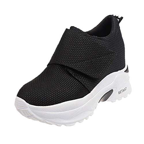Tefamore Zapatos Mujer para Mujer de Cuña Tacones Gruesos Plataforma Cuñas Ligero Zapatillas Zapatillas de Deporte 6CM 35-40 Cover