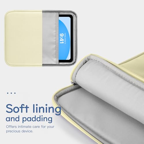 Image of Dadanism 9-11 inch Tablet Sleeve Bag Carrying Case for iPad (A16) 11th Gen 11 inch, iPad 10th Gen 10.9 inch Air 5 /4, iPad Air M4 /Pro 11 inch, iPad 9 /8 /7th, Galaxy Tab A11+ Plus 11 inch, Remarkable 2 10.3 inch, Beige