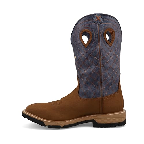 Twisted X Men's 12" Western Work Boot, Square Toe with CellStretch2
