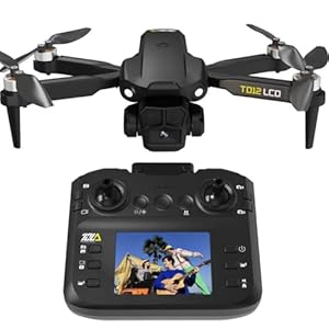 Toladrone TD12LCD Drohne mit Kamera für Erwachsene, Bürstenloser Motor Drohnen mit LCD-Bildschirm Echtzeitübertragung Faltbarer Quadcopter Drone für Anfänger