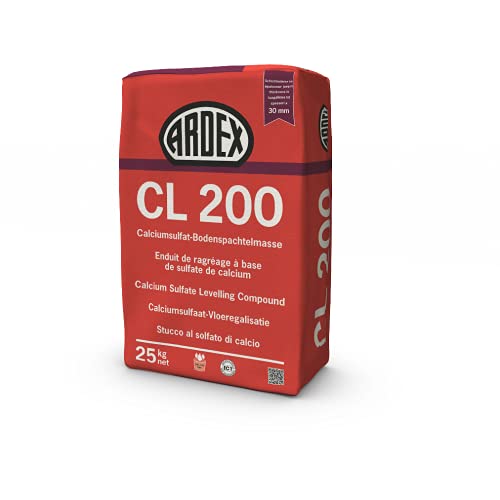 ARDEX CL 200 Objekt-Spachtelmasse zum Ausgleichen und Nivellieren/Calciumsulfat-Spachtel für Boden / 25 kg