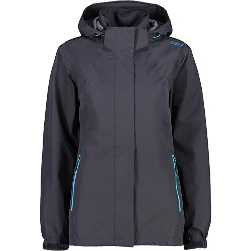 Clima Protect CMP - Giacca Donna con Zip e Cappuccio Traspirante, Antracite, M