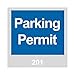 Brady 96231 Vinyl Windshield Decal, Parking Permit, 201-300 Sequence, Blue, 3" W x 3" H (Pack of 100)