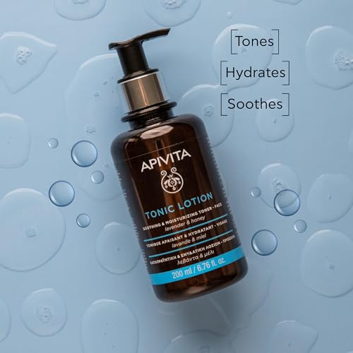 Apivita Tónico Facial Calmante e Hidratante - Tónico facial, segundo paso para la limpieza facial - Tónico natural con miel y lavanda - Prepara, hidrata, calma y tonifica la piel - Sin alcohol - imagen 2