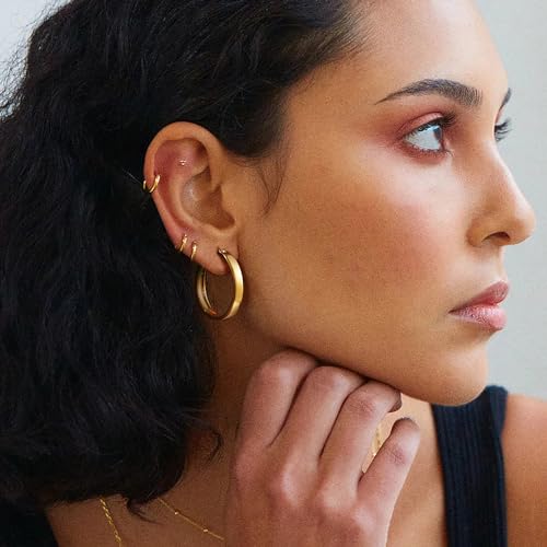Hoop Earrings for Women 14K Gold Earrings for Women Large Hoops Earring Minimalist in Design with 30mm Diameter Womens Statement Hoop Earring3