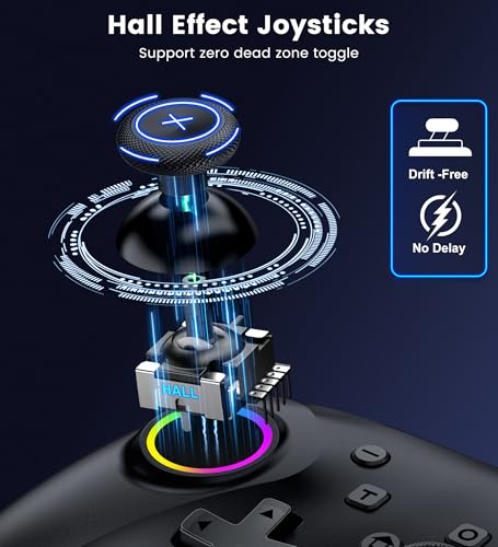 AIfasterfly PC Controller with Holder, Wireless Bluetooth Controller, 1000mAh Battery, with Hall Effect Joysticks & Triggers, No Dead Zone, No Stick Drift, Controller for PC, Switch, iOS and Android by AIfasterfly - Image 2