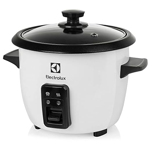 Electrolux RCB50 - Panela Elétrica vapor arroz, capacidade 1,3L, 7 xícaras manter aquecido, panela removível antiaderente, tampa vidro, 127v, por Rita Lobo, branca