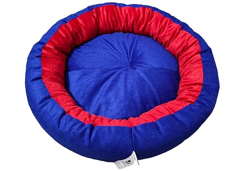 Image of Large Size Dog Bed for Large Size Dogs, Puppies, Kitten and cat Bed Velvet Fabric Dual Color Red-Blue Anti Skid Bottom Washable Export Quality Pet Bed