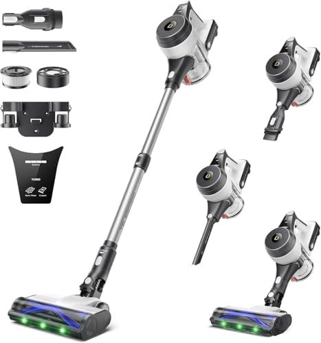 YONNDER Cordless Vacuum Cleaner, 550W 50KPA 70Mins Powerful Vacuu...
