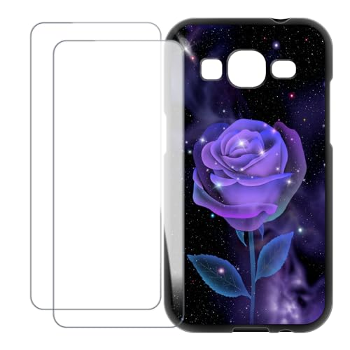 UOGNADGD Compatible avec Samsung Galaxy Core Prime Coque Personnalisée Colorée avec 2 Protections Écran en Verre Trempé – Antichoc et Anti-Rayures (Rose)