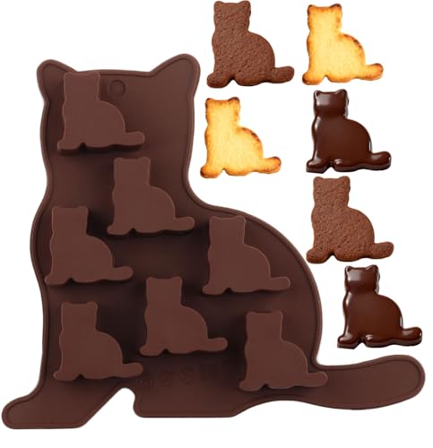 AIBOYA 7 Cavity Cat Silicone Candy Molds For Candy Chocolate