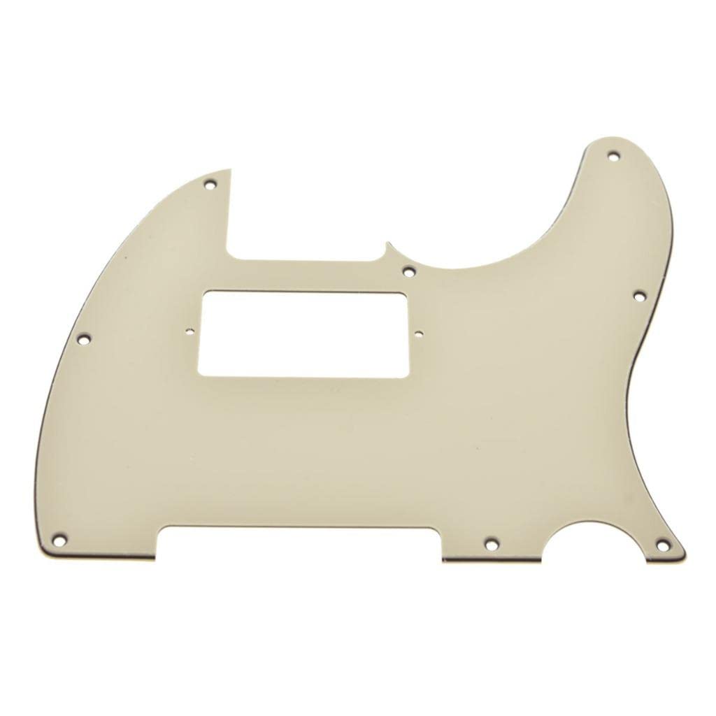 KAISH 8 Hole Tele Guitar Humbucker Pick Guard TL Pickguard for Telecaster/Tele Made in USA/Mexico Aged White 3 Ply