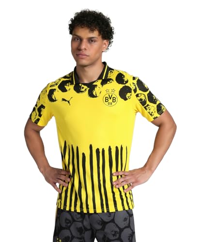 Puma Maillot domicile du Borussia Dortmund Club 2025 pour homme, jaune/noir, S