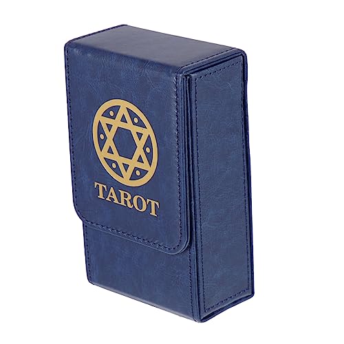 PRETYZOOM Portable Tarot Storage Box Rectangular PU Container for Tarot Cards Easy to Clean Design for Card Organization Tarot Enthusiasts