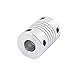 uxcell 8mm to 8mm Shaft Coupling 25mm Length 18mm Diameter Stepper Motor Coupler Aluminum Alloy Joint Connector for 3D Printer CNC Machine DIY Encoder