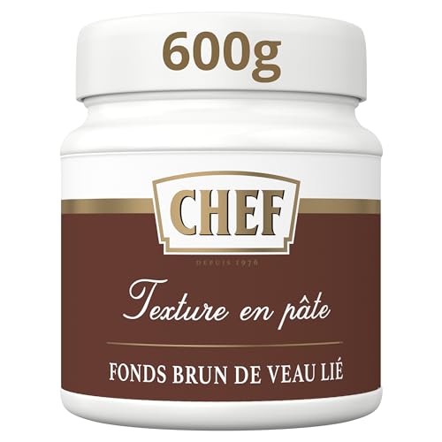 CHEF Fonds Brun De Veau Lié Premium - Pâte Concentrée à Base de Demi-Glace de Veau - Sauce Nappante et Onctueuse - Gain de temps en Cuisine - Aide...