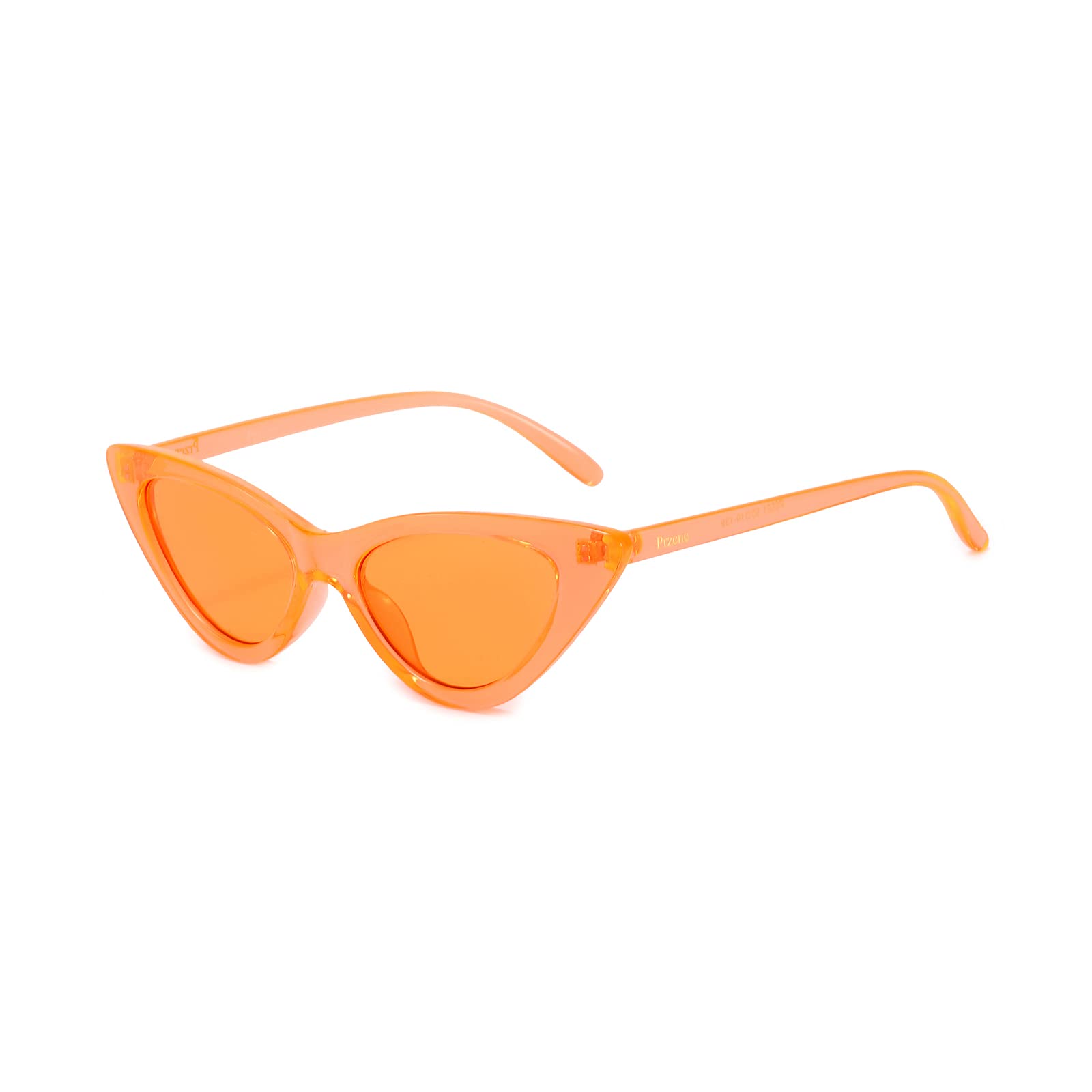 PrzeneCat Eye Sunglasses for Women Men Candy Color Small Frame Trendy Cateye Sun Glasses 6581