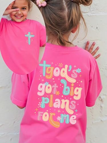 Girls Letter Graphic Summer Cute T Shirts Crew Neck Short Sleeve Casual Tee Tops3