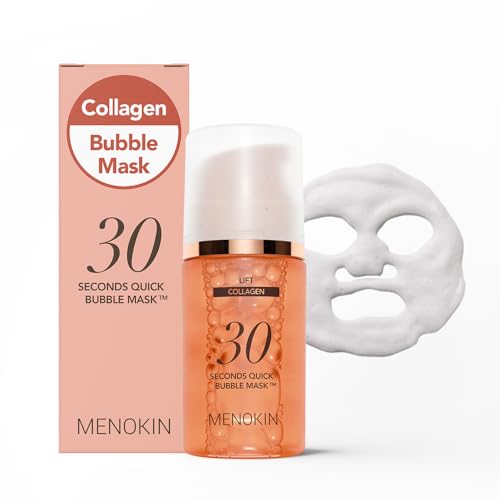 MENOKIN 30 Seconds Quick Bubble Mask [LIFT] - [Collagen] & Niacinamide in Micro-bubbles for Anti Aging Boost Elasticity Fine Lines Korean Glass Skin Care Essential 50 Uses 2.36 fl.oz