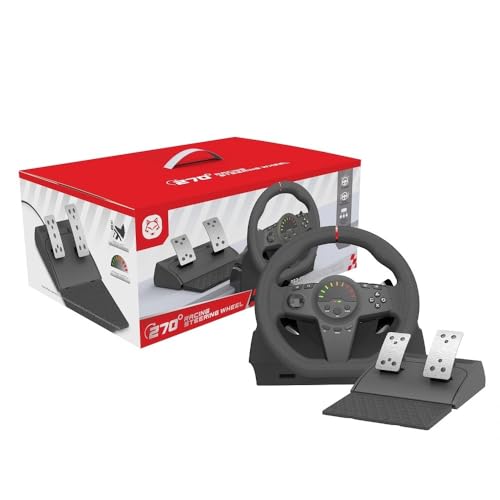 Image of New World GT100V1BK Gaming Racing Wheel Steering Wheel For Xbox Series X & S /Xbox One /PS4 / PS3 /SWITCH /PC 270-degree Newest Hall Sensor technology