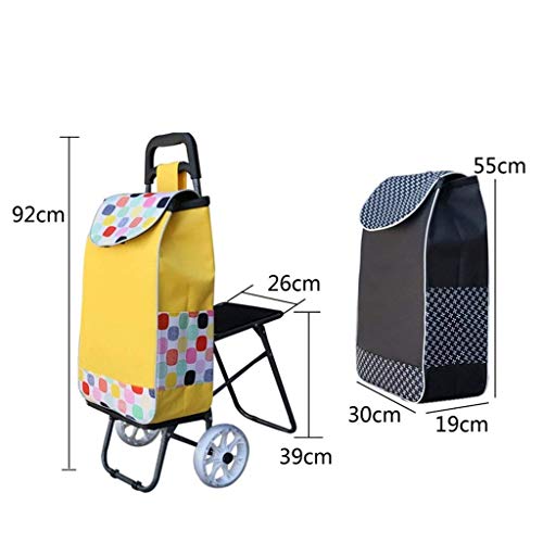 Carrito Multiusos para Compras con Rueda Simple y Asiento miniatura 3